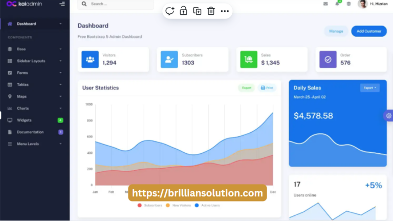 KaiAdmin – Responsive Bootstrap 5 Admin Dashboard Template - Brillian ...
